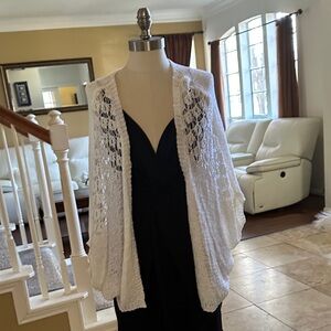 VENUS White Open-Knit Sweater